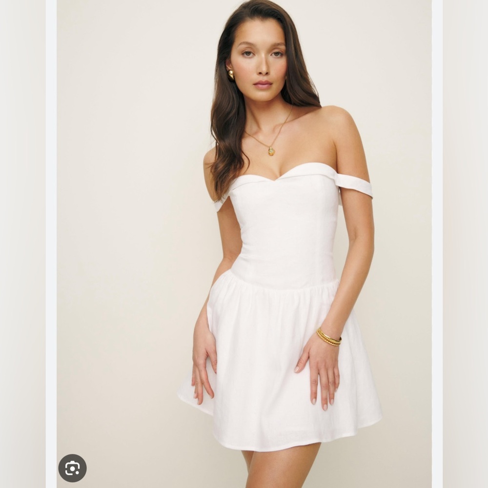 NWT Reformation Sora Linen Dress in White